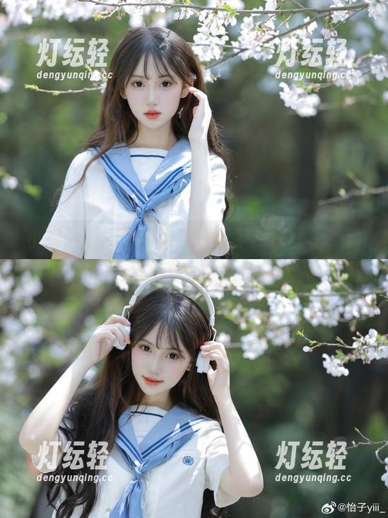 怡子yiii 小镇女孩,牛仔裤尽显风采:原图里,顽皮的怡子yiii!